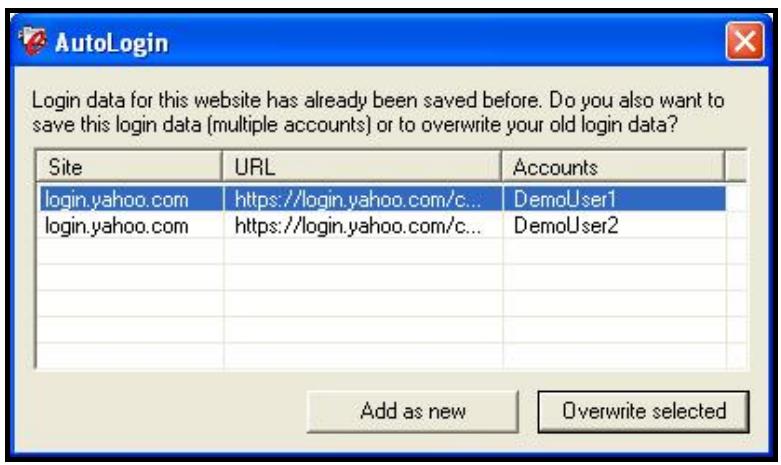TRANSCEND TS0GSJ25 - Changing / Modifying / Deleting your saved Login Data - 1