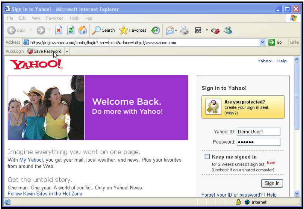 TRANSCEND TS0GSJ25 - Saving Login Data (UserID, Passwords, PINs, etc.) - 1