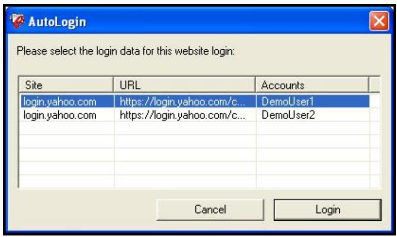 TRANSCEND TS0GSJ25 - Using your saved Login Data - 1