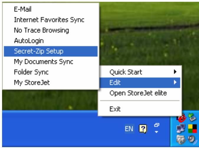 TRANSCEND TS120GSJ25S-C - Working with the system tray menu - 1