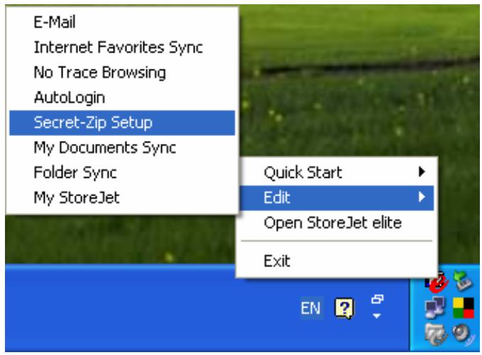 TRANSCEND TS160GSJ25B-S - Working with the system tray menu - 1