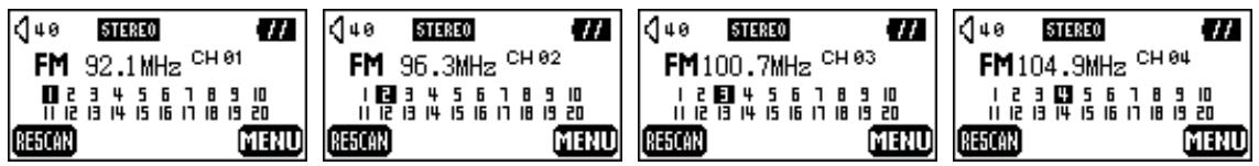 TRANSCEND TS1GMP620 - Select a Preset Channel - 2