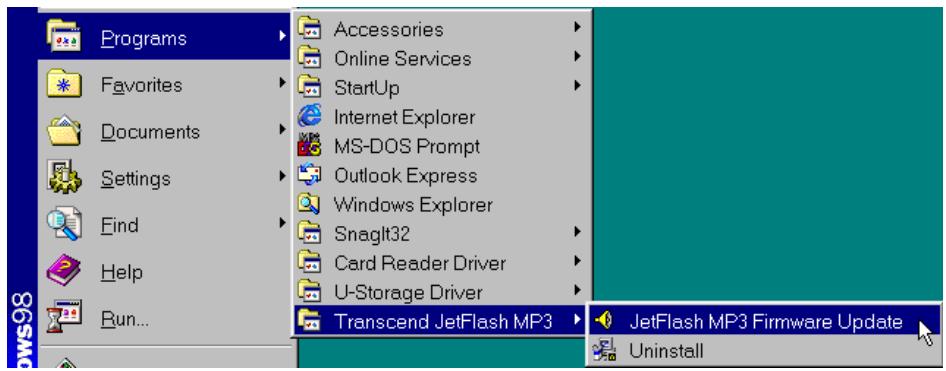 TRANSCEND TS256MJF-MP3 - Recover JetFlash in Windows 98SE - 1
