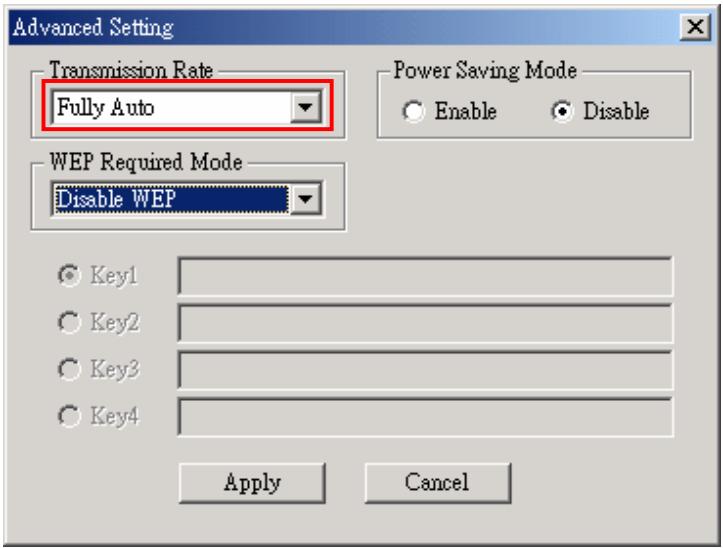 TRANSCEND TS256MJF-WL - Setting the Transmission Rate - 1