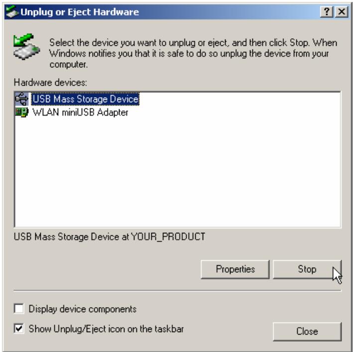 TRANSCEND TS256MJF-WL - Remove JetFlash in Windows 2000 - 3