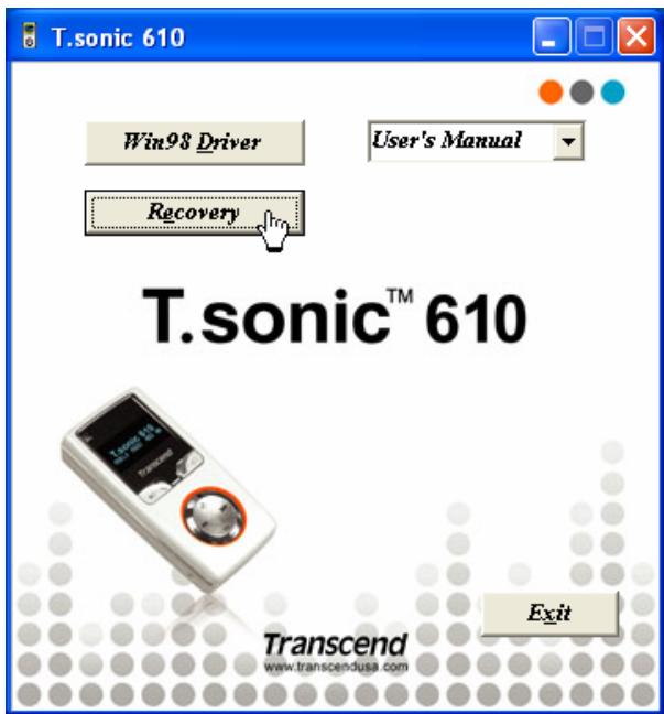 TRANSCEND TS256MMP610 - Recover the T.sonic in Windows Me, 2000, and XP - 1