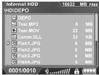 TRANSCEND TS25PSP20G - Browsing Folders and Files - 1