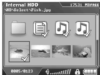 TRANSCEND TS25PSP20G - Note: Only available in File List Mode and Thumbnail Mode. - 2
