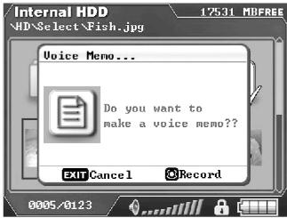 TRANSCEND TS25PSP20G - Recording a Voice Memo for Your Photo or Folder - 1