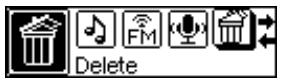 TRANSCEND TS2GMP520C - Delete MP3/WMA/WAV Files - 1
