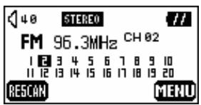 TRANSCEND TS2GMP610 - Select a Preset Channel - 3