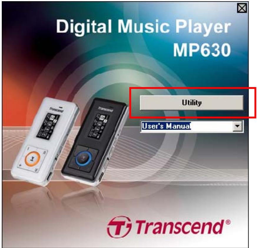 TRANSCEND TS2GMP630 - Installing the Digital Music Player Utility Program - 1