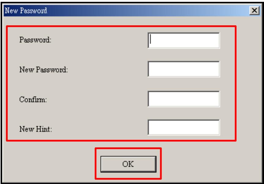 TRANSCEND TS4GMP840J - Changing your Password - 2