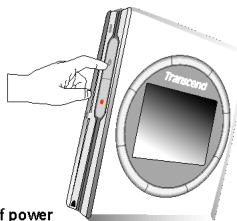 TRANSCEND TS512MMP810EU - Turning the Power On/Off - 1
