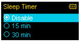TRANSCEND MP650 - Sleep Timer - 2