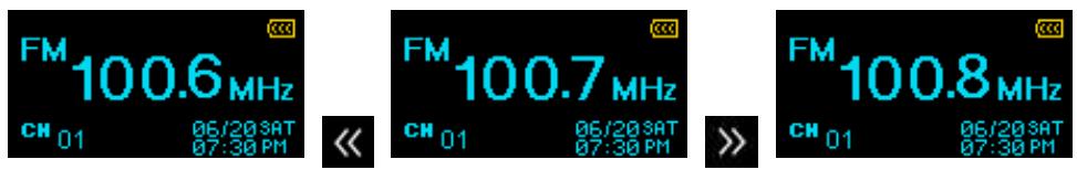 TRANSCEND MP650 - Selecting a Radio Station - 1