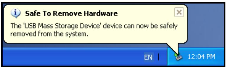 TRANSCEND MP650 - Removing the MP650 in Windows ^® Me, 2000, XP and Vista - 2