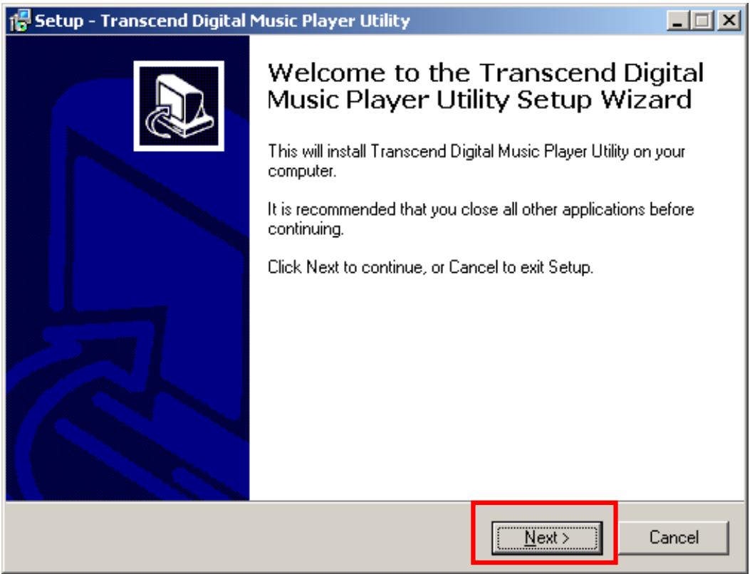 TRANSCEND MP650 - Installing the Transcend Digital Music Player Utility - 2
