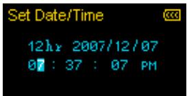TRANSCEND MP650 - Set Date / Time - 4