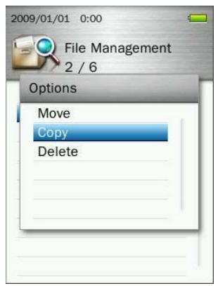 TRANSCEND MP860 - Moving &amp; Copying Files / Folders - 2
