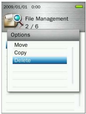 TRANSCEND MP860 - - Deleting Files - 1
