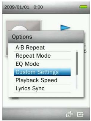 TRANSCEND MP860 - Custom Settings - 1