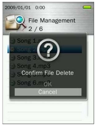 TRANSCEND MP860 - - Deleting Files - 3