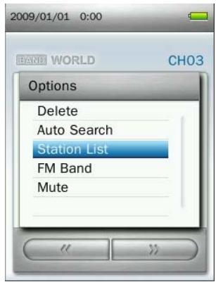 TRANSCEND MP860 - Recalling a Saved Station - 3