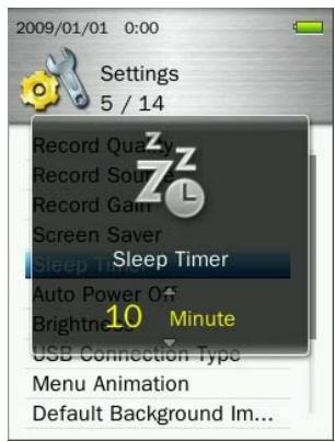 TRANSCEND MP860 - Sleep Timer - 2