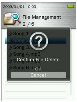 TRANSCEND MP860 - - Deleting Files - 3