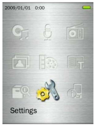 TRANSCEND MP860 - The Settings Menu - 1