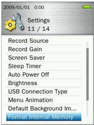 TRANSCEND MP860 - Format Internal Memory - 1