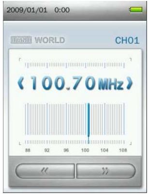 TRANSCEND MP860 - Selecting a Radio Station - 3