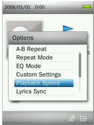 TRANSCEND MP860 - Playback Speed - 1