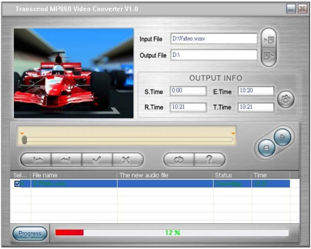 TRANSCEND MP860 - Converting Video Files for Playback - 1