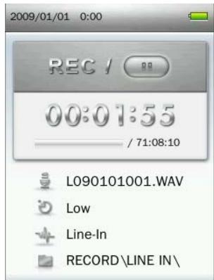 TRANSCEND MP860 - Line-in Recording - 2