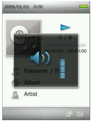 TRANSCEND MP860 - Adjusting the Volume - 1