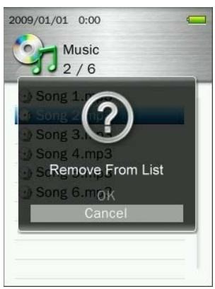 TRANSCEND MP860 - Removing a Song from My Playlist - 5