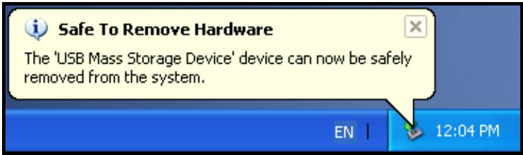 TRANSCEND MP860 - Disconnecting the MP860 in Windows® 2000, XP and Vista - 2