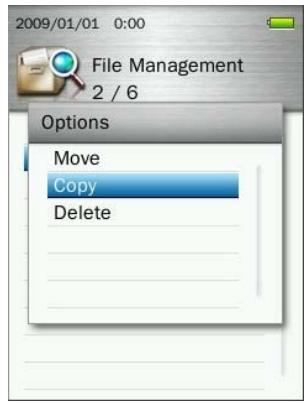 TRANSCEND MP860 - Moving &amp; Copying Files / Folders - 4
