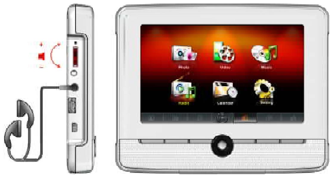 TRANSCEND PF720 - Volume control and headphones - 1