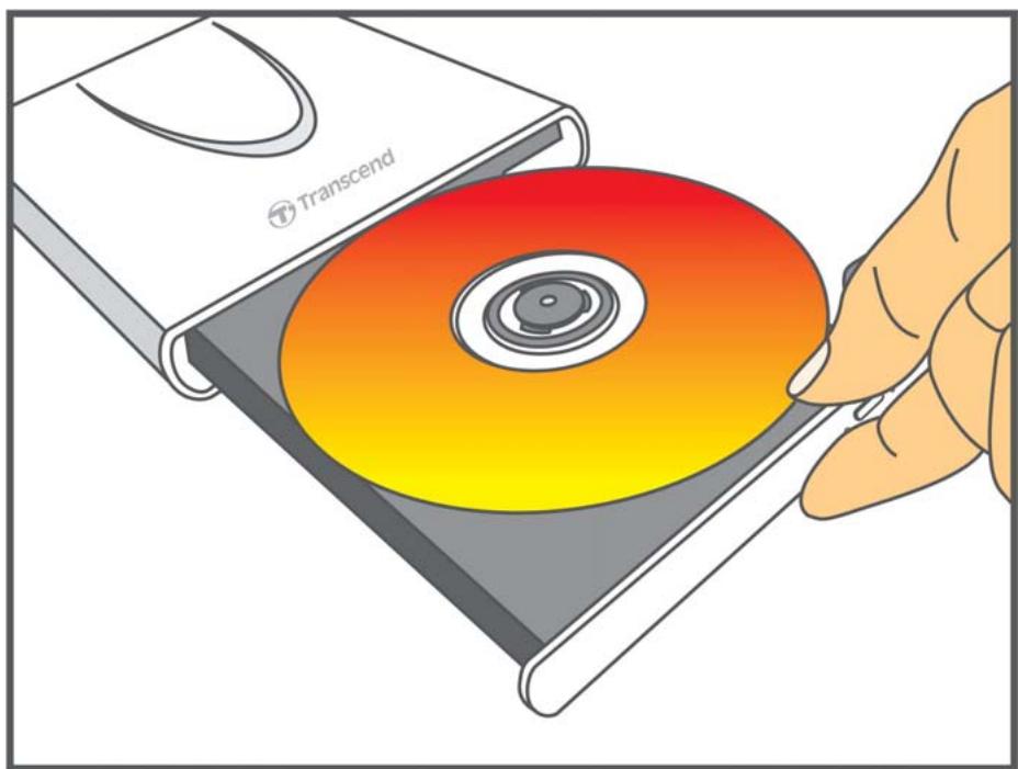 TRANSCEND PORTABLE DVD WRITER - Ejecting a Disc - 2