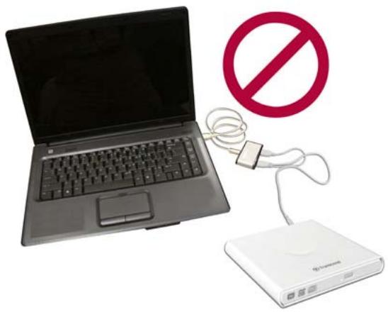 TRANSCEND PORTABLE DVD WRITER - My computer does not recognize CD/DVD Writer - 1