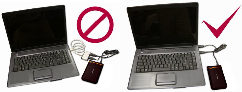 TRANSCEND STOREJET 25M - My computer does not recognize the StoreJet 25 - 1