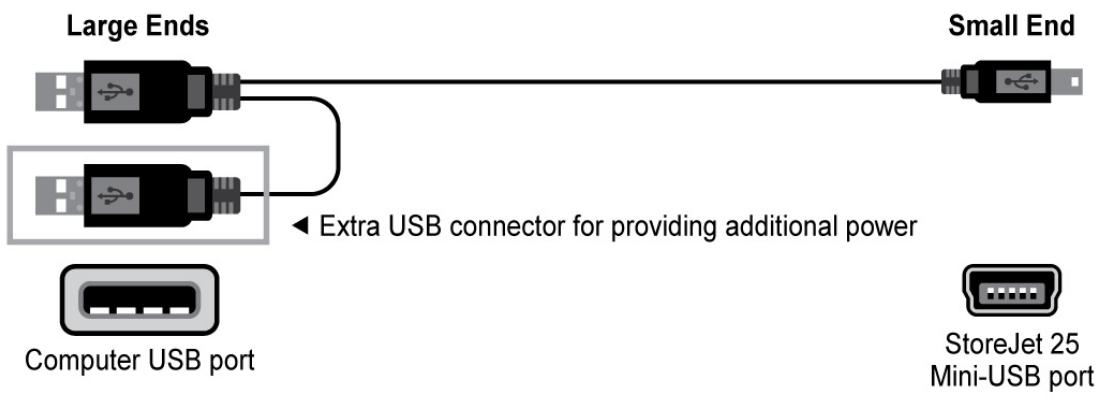 TRANSCEND STOREJET 25M2 - Connecting to a Computer - 1