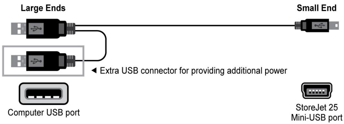 TRANSCEND STOREJET 25P - Connecting to a Computer - 1