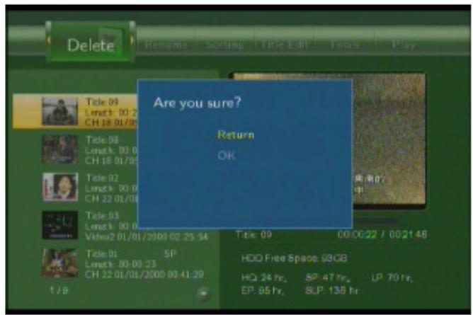 EMTEC HDD MOVIE CUBE R100 - Deleting Titles - 6