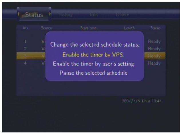 EMTEC HDD MOVIE CUBE R100 - Viewing Schedule Status - 1