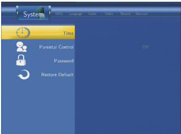 EMTEC HDD MOVIE CUBE R100 - Changing System Settings - 3