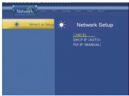 EMTEC HDD MOVIE CUBE R100 - Wired Lan Setup - 1